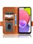 Samsung Galaxy A03S (166.5 x 75.98 x 9.14MM) Stand Cüzdan Pu Deri Kılıfı Baskılı Üçgen Desen Iç Tpu Telefon Kapak Kahverengi (Yurt Dışından) 1