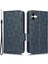 Samsung Galaxy A04 4g (164.4 x 76.3 x 9.1 Mm) Cüzdan Telefon Kılıfı Üçgen Desen Baskılı Şok Geçirmez Kılıf Anti-Güz Pu Deri Stand Kapağı Strap-Mavi (Yurt Dışından) 2