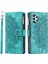 Samsung Galaxy A32 5G/M32 5g, Mandala Çiçek Baskılı Pu Deri Kapak Stand Çok Kart Yuvası Fermuar Cep Cüzdanı Vaka-Yeşil (Yurt Dışından) 2
