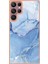 Samsung Galaxy S22 Ultra 5g Tpu Telefon Kılıfı 2.0mm Elektrapılaşma Mermer Desen Imd Koruyucu Arka Kapak Mavisi (Yurt Dışından) 1