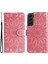 Samsung Galaxy S22+ 5g Anti-Fall Pu Deri Deri Telefon Flip Cüzdan Kılıf Ayçiçeği Basılı Baskılı Stand Manyetik Cep Telefonu El Strap-Pink ile (Yurt Dışından) 2