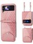 Samsung Galaxy Z Flip3 Için 5g Baskılı Rhombus Desen Pu Deri Kılıf Kart Tutucu Buzağı Dokusu Telefon Stand Kapağı Omuz Kayışı-Rose Altın (Yurt Dışından) 2
