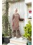 Kruvaze Bisiklet Yaka Sade Basic Tunik Panolon ikili takım - 03076 - Vizon 2
