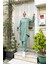 Kruvaze Bisiklet Yaka Sade Basic Tunik Panolon ikili takım - 03076 - Çağla Yeşili 1