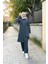 Kruvaze Bisiklet Yaka Sade Basic Tunik Panolon ikili takım - 03076 - Antrasit 2