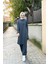 Kruvaze Bisiklet Yaka Sade Basic Tunik Panolon ikili takım - 03076 - Antrasit 5