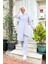 Kruvaze Bisiklet Yaka Sade Basic Tunik Panolon ikili takım - 03076 - Gri 3