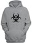 Unisex Toxic Baskılı Gri Normal Kalıp Şardonlu Kalın Sweatshirt 1