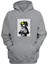 Unisex Robot Game Over Baskılı Gri Normal Kalıp Şardonlu Kalın Sweatshirt 1