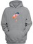 Unisex Paraşüt Kullanan Adam Baskılı Gri Normal Kalıp Şardonlu Kalın Sweatshirt 1
