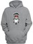 Unisex Woman Wearing War Bonnet Baskılı Gri Normal Kalıp Şardonlu Kalın Sweatshirt 1