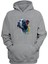 Unisex Renkli Dog Baskılı Gri Normal Kalıp Şardonlu Kalın Sweatshirt 1