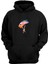 Unisex Paraşüt Kullanan Adam Baskılı Siyah Normal Kalıp Şardonlu Kalın Sweatshirt 1