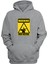 Unisex Spread Shirt Sticker Voltage Clothing Baskılı Gri Normal Kalıp Şardonlu Kalın Sweatshirt 1