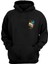 Unisex Renkli Radyo Baskılı Siyah Normal Kalıp Şardonlu Kalın Sweatshirt 1