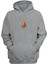 Unisex Newton Çizim Baskılı Gri Normal Kalıp Şardonlu Kalın Sweatshirt 1