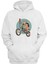 Unisex Motorlu Cat Baskılı Beyaz Normal Kalıp Şardonlu Kalın Sweatshirt 1