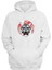 Unisex Kaplan Kafası Baskılı Beyaz Normal Kalıp Şardonlu Kalın Sweatshirt 1
