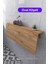 60X90 cm Oval Köşeli Çam Ahşap Desenli Sabit Raflı Duvara Monte Kırma Katlanır Mutfak Masası 1