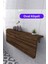60X90 cm Oval Köşeli Ceviz Ahşap Desenli Sabit Raflı Duvara Monte Kırma Katlanır Mutfak Masası 1