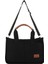 Kanvas Kumaş Önü Cepli Tote Bag El ve Omuz Çantası 4