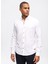 Slim Fit Düğmeli Yaka Düz Beyaz Erkek Gömlek B33W20051 4