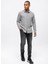 Regular Fit Düğmeli Yaka Düz Açık Gri Erkek Gömlek B33W22011 1