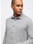 Regular Fit Düğmeli Yaka Düz Açık Gri Erkek Gömlek B33W22011 4