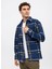 Lacivert Oversize Fit Oduncu Gömlek 2