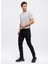 Siyah Slim Fit 5 Cepli Pamuklu Denim Pantolon 2