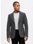 Antrasit Slim Fit Mono Yaka Ceket 1