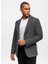 Antrasit Slim Fit Mono Yaka Ceket 3