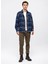 Oversize Klasik Yaka Kareli Lacivert Erkek Gömlek B33W22049 5