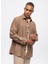 Oversize Klasik Yaka Kareli Haki Erkek Gömlek B33W22045 2