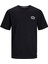 O Yaka Standart Kalıp Siyah Erkek T-Shirt 12251772 1