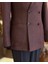 Italyan Stil Slim Fit Kruvaze Erkek Ceket Bordo T10970 3
