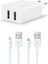 2SCS21DB Smartcharger Duo Seyahat Sarj Aletı Cıft USB 2.4A + Lıghtnıng ve Mıcro USB Kablo Beyaz 4