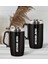 Gift Kişiye Özel Deri Çantalı Siyah Seyahat Termosu ve Ikili Termos Mug Hediye Seti -1 2