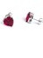 Sky Diamond Red Creative Rubies 925 Ayar Gümüş Kalp Küpe 1