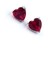 Sky Diamond Red Creative Rubies 925 Ayar Gümüş Kalp Küpe 2