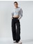Fermuarlı Crop Sweatshirt Korse Görünümlü 2