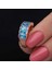 Gümüş Rose Baget Aquamarine Taşlı Kadın Yüzük 3