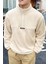 Erkek Oversize Regular Dik Yaka Yarım Fermuarlı Polar Sweatshirt 1