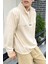 Erkek Oversize Regular Dik Yaka Yarım Fermuarlı Polar Sweatshirt 3