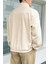 Erkek Oversize Regular Dik Yaka Yarım Fermuarlı Polar Sweatshirt 4