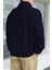 Erkek Oversize Regular Dik Yaka Yarım Fermuarlı Polar Sweatshirt 2