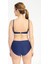 Kadın 718 Yüksel Bel Kaplı Bikini Takımı Lacivert 2