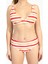 Kadın 703 Minimiser Çizgili Bikini Takımı Kırmızı 3