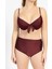 Kadın 718 Yüksel Bel Kaplı Bikini Takımı Bordo 3