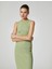 Kalem Elbise Midi Kolsuz Yuvarlak Yaka Pamuklu Slim Fit 2